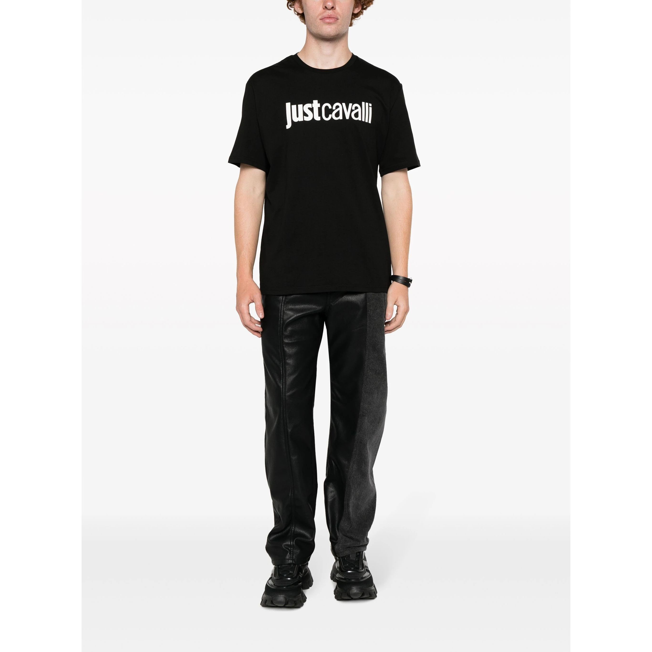 JUST CAVALLI Marškinėliai trump. rankovėmis vyrams, Juoda, Short sleeve t-shirt 2