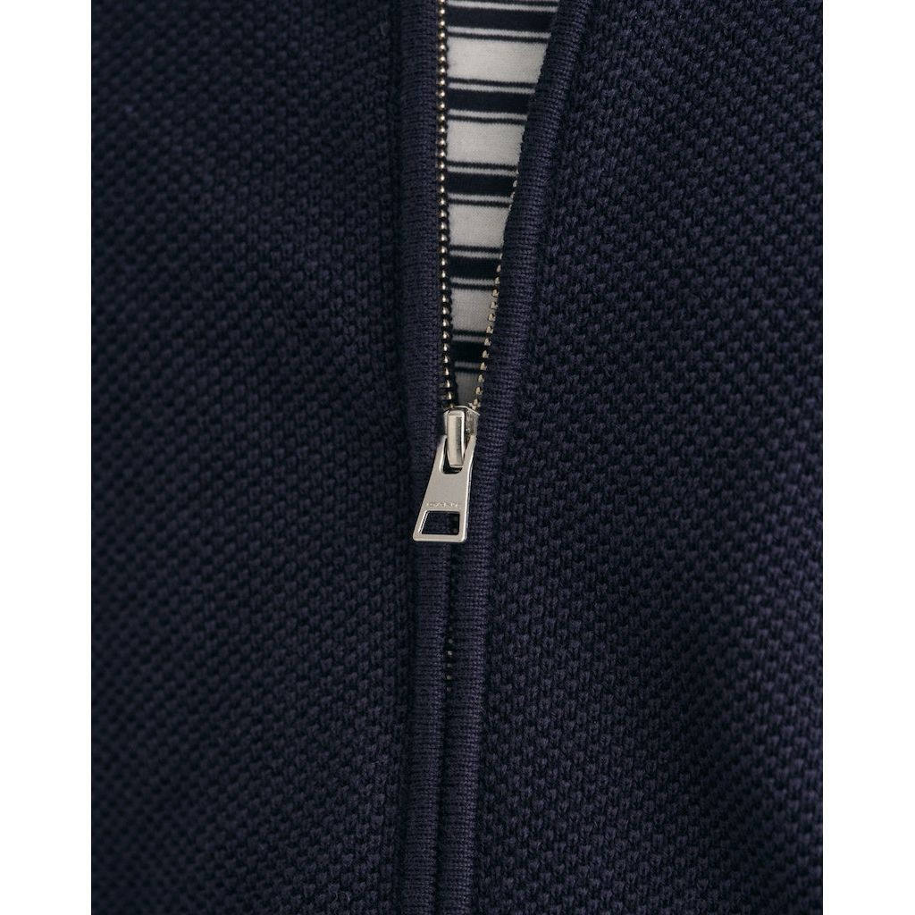 GANT Kardiganas vyrams, Mėlyna, COTTON PIQUE ZIP 5