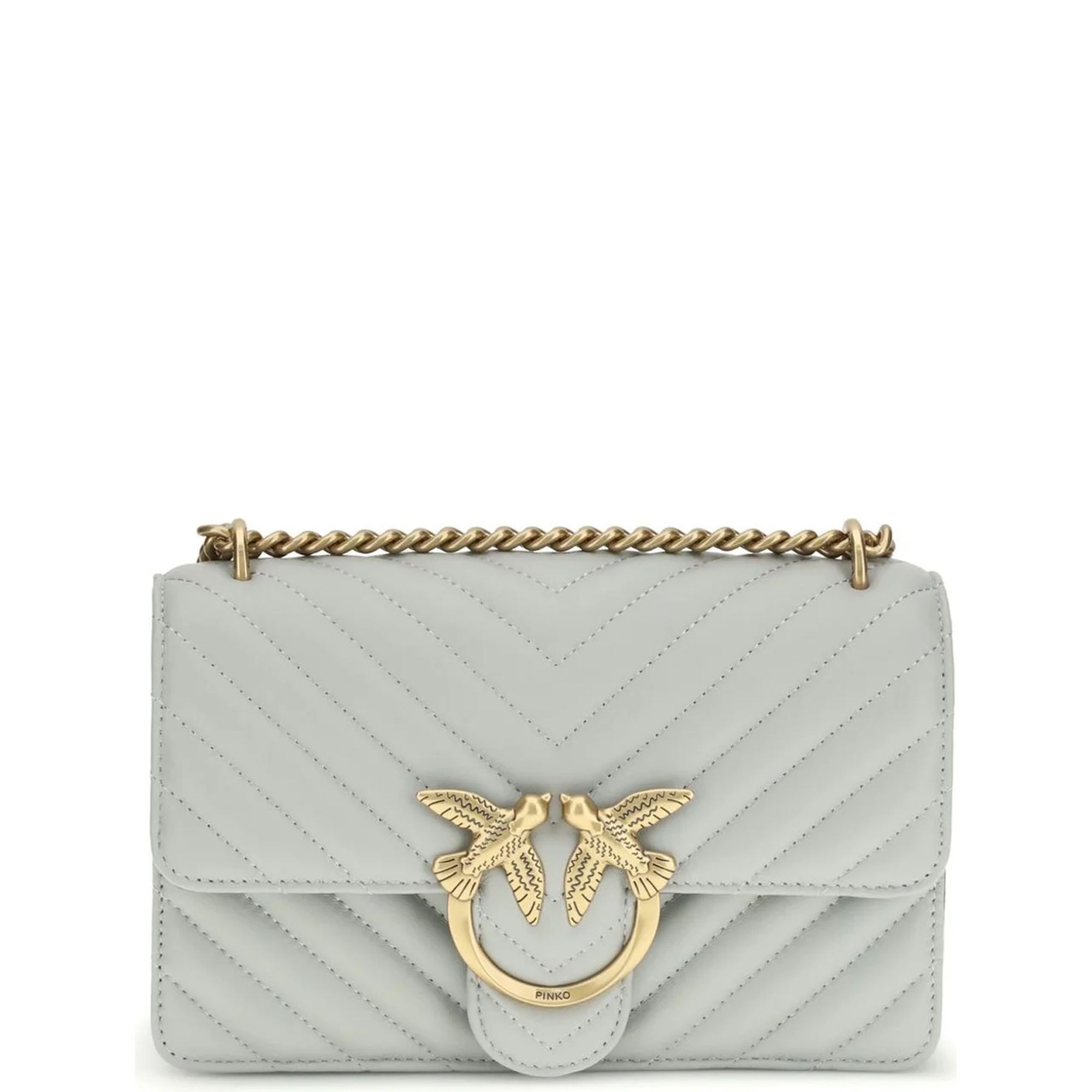 PINKO Rankinė per petį moterims, Mėlyna, Love icon mini dc 1