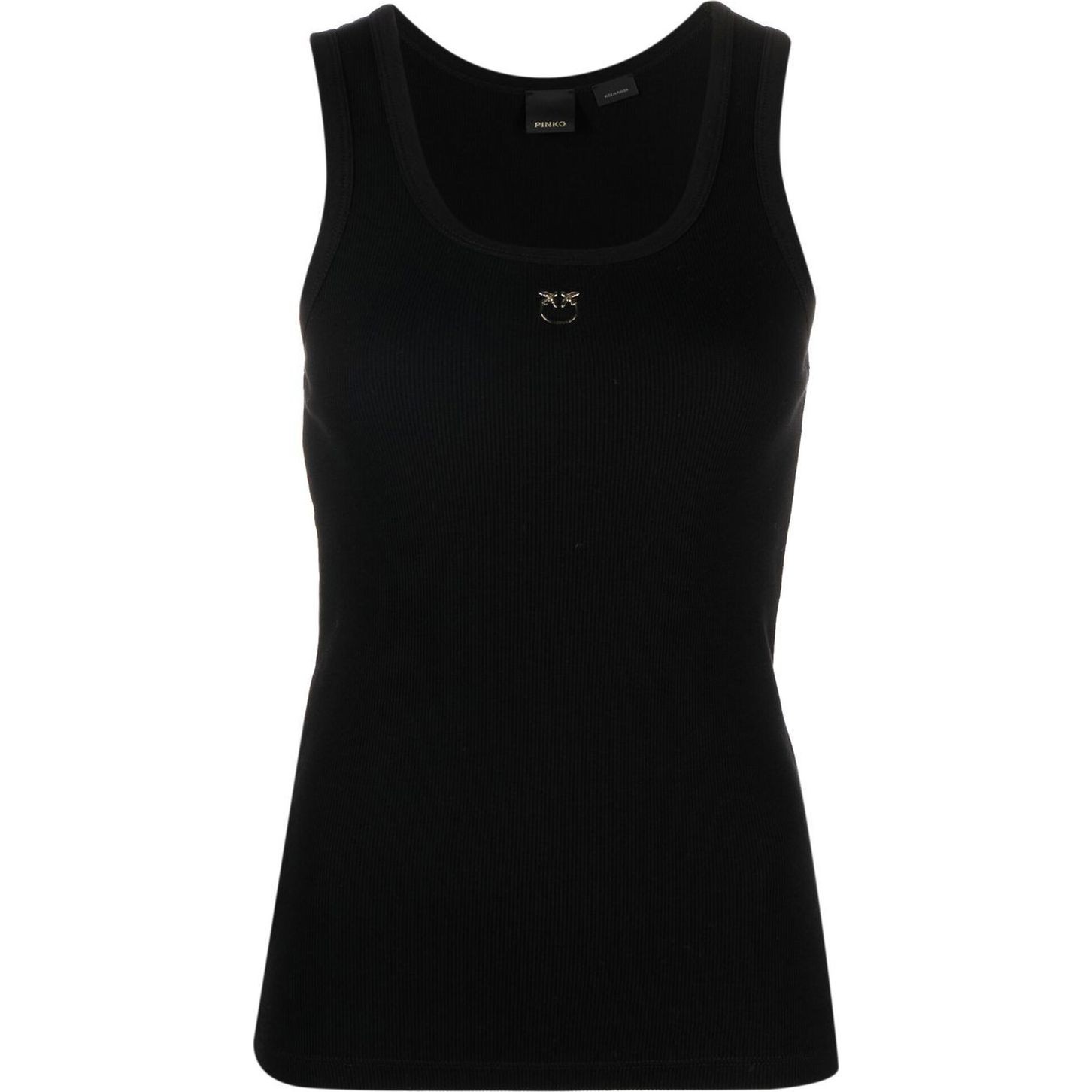 PINKO Marškiniai be rankovių moterims, Juoda, Calcolatore tank top