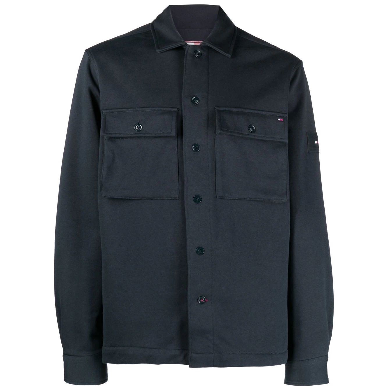 TOMMY HILFIGER Lengva striukė vyrams, Mėlyna, Jersey shirt jacket 1