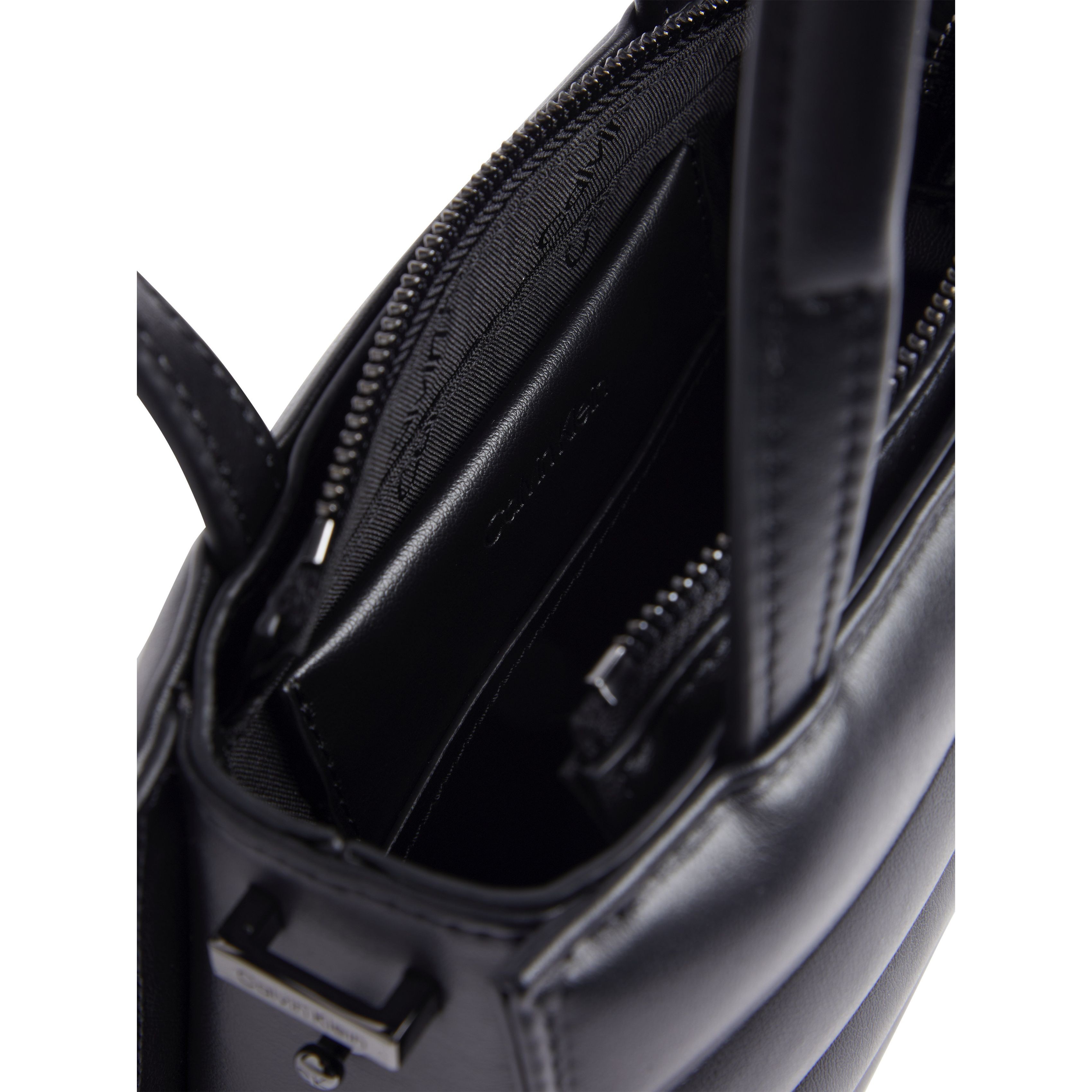 CALVIN KLEIN Rankinė per petį moterims, Juoda, Line quilt mini tote 4