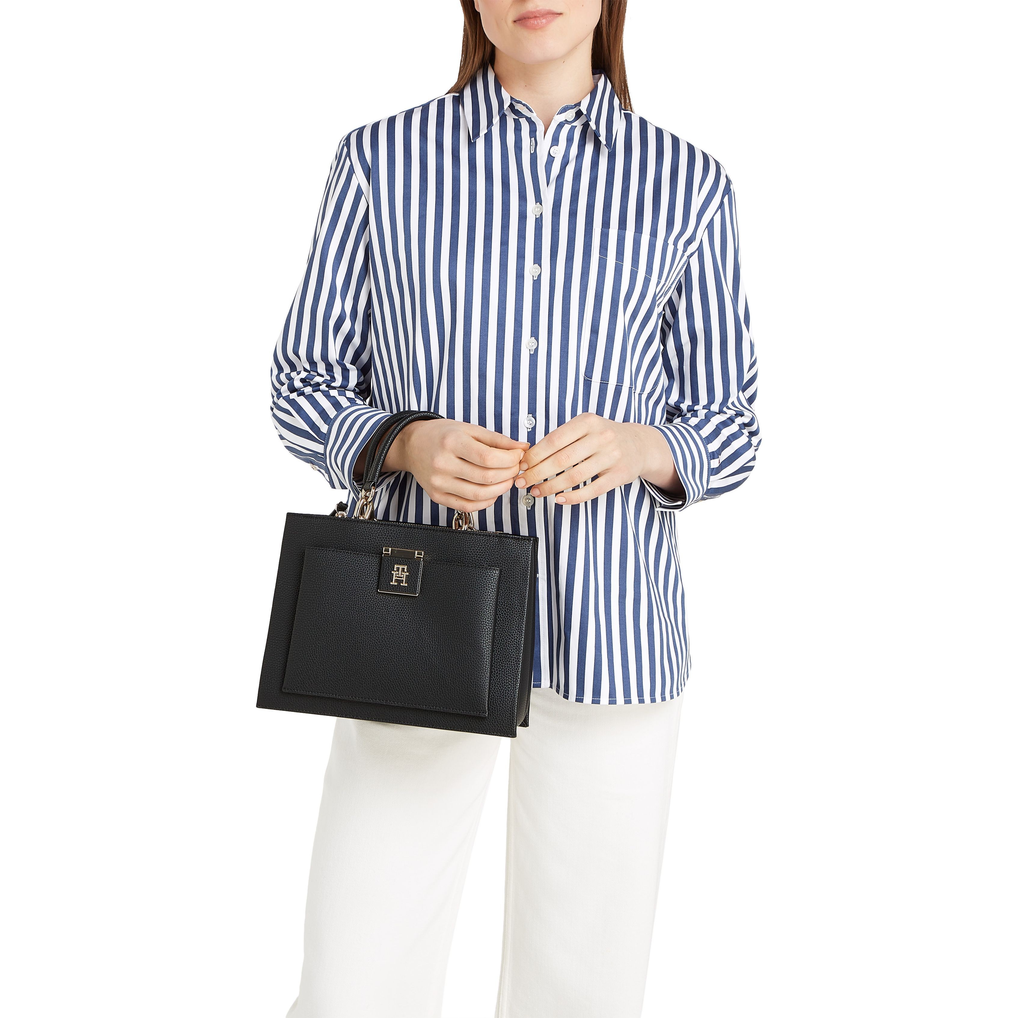 TOMMY HILFIGER Rankinė per petį moterims, Juoda, Her mini tote 4