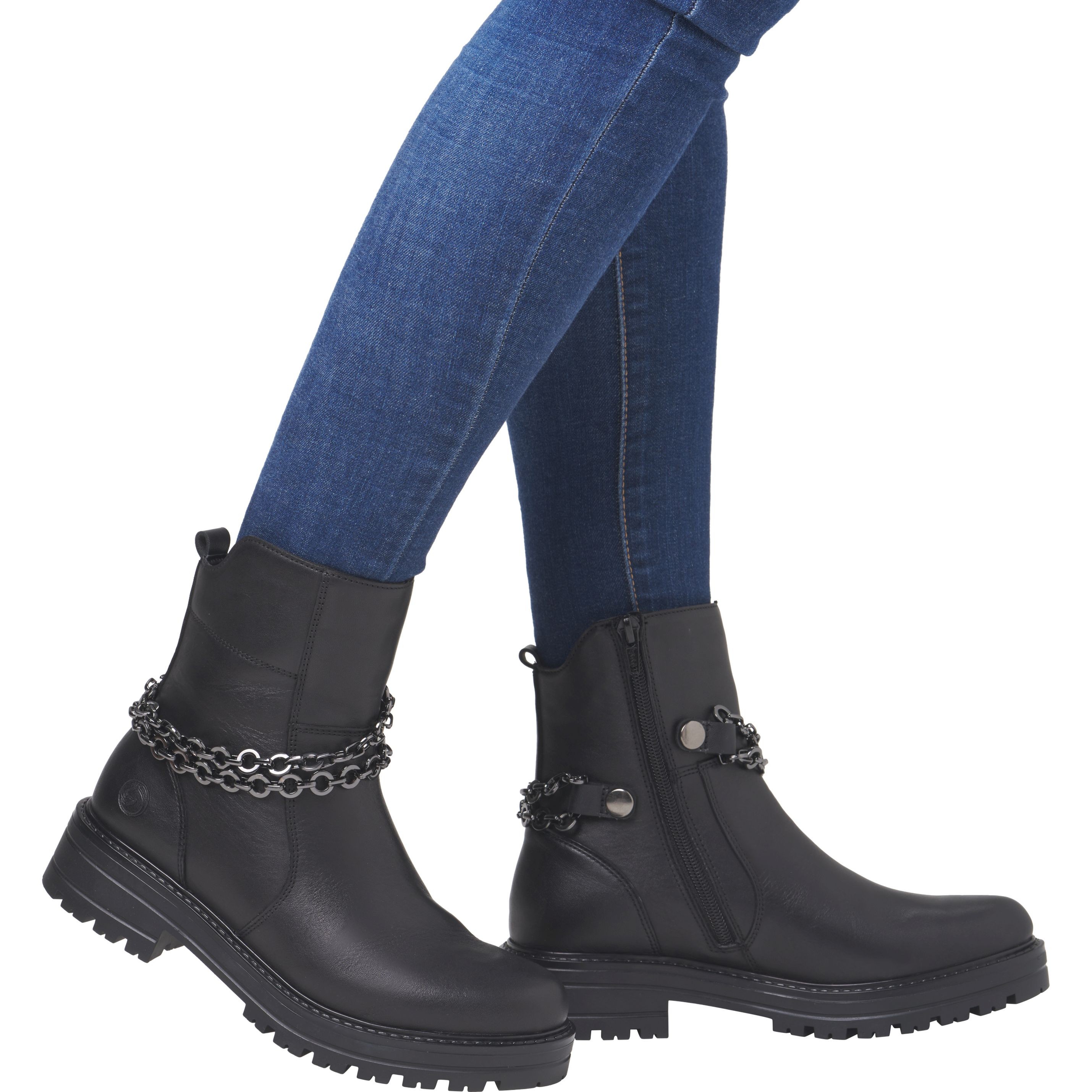 REMONTE Aulinukai moterims, Juoda, Ladies mid height boots 2