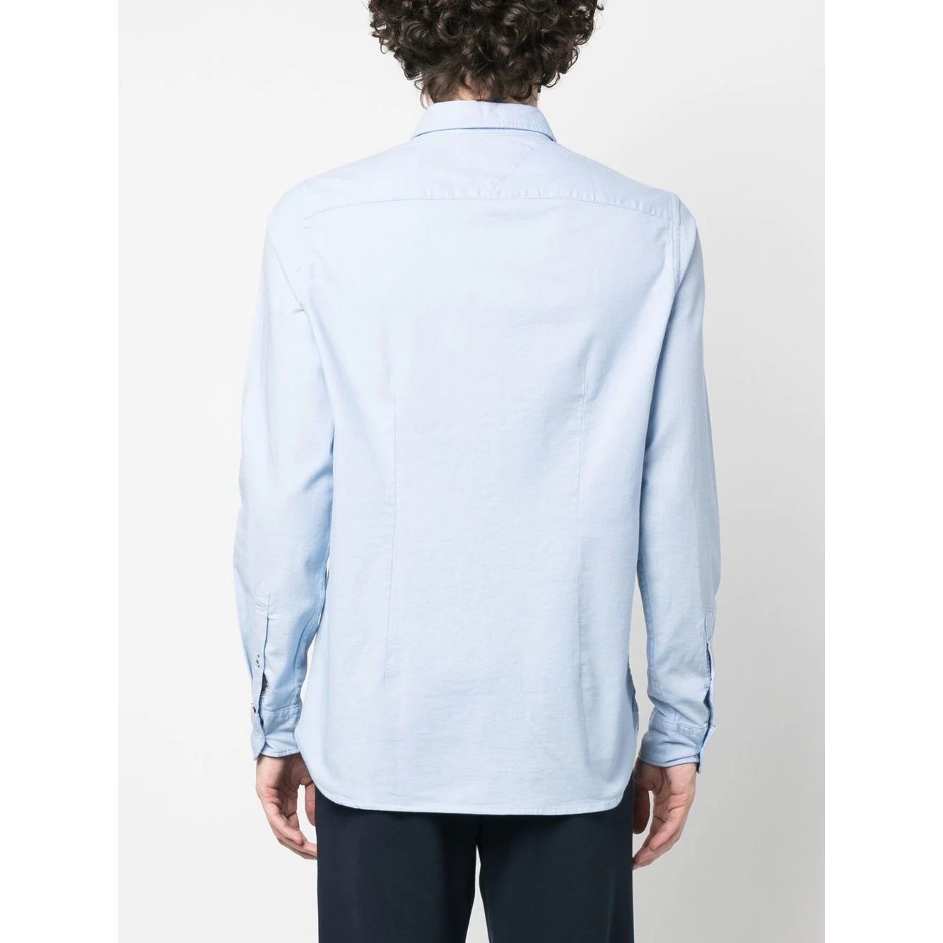 TOMMY HILFIGER Marškiniai ilgomis rankovėmis vyrams, Mėlyna, Flex natural soft dobby shirt 4