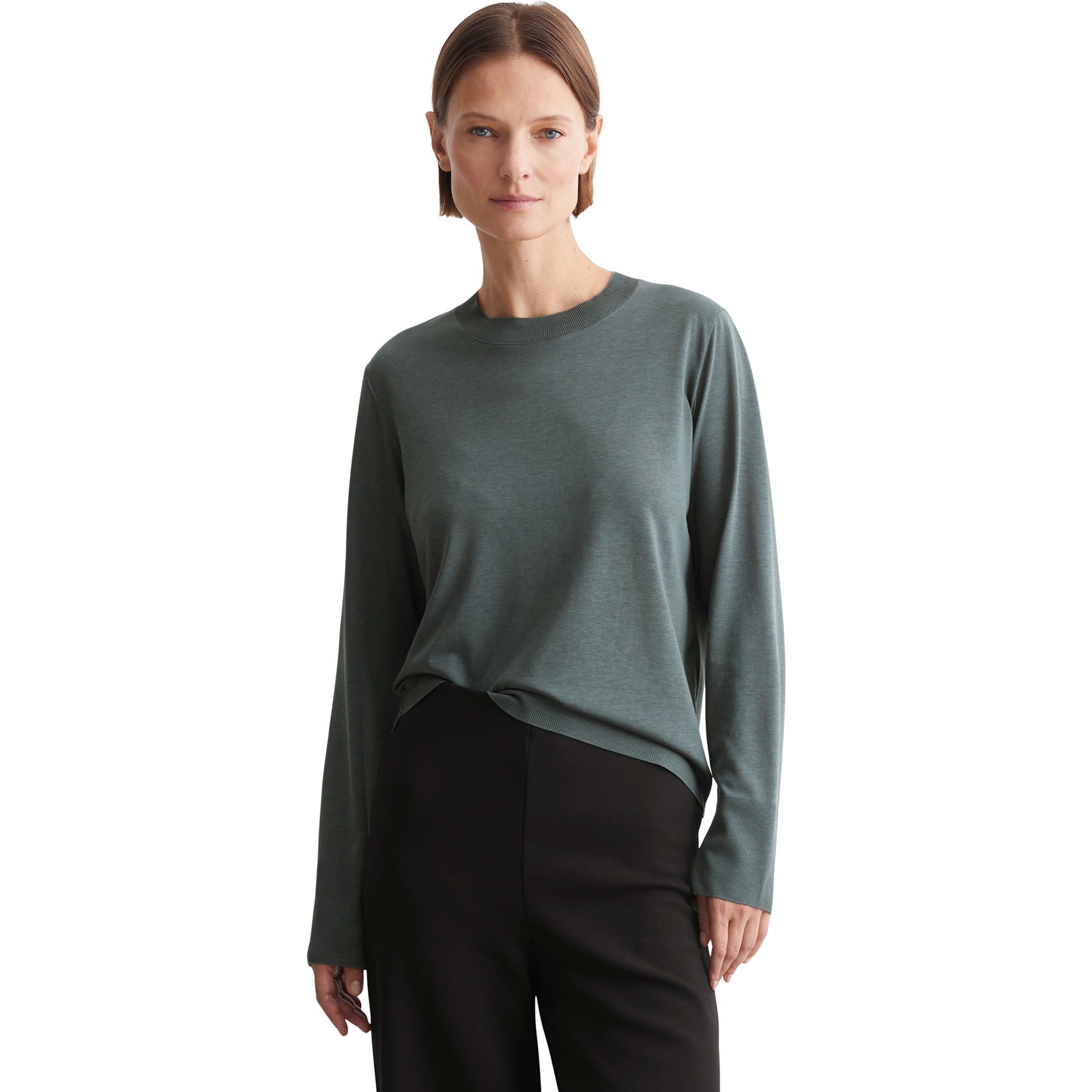 MARC O'POLO Marškinėliai ilgom. rankovėmis moterims, Žalia, Tshirts lo 410205052525 2