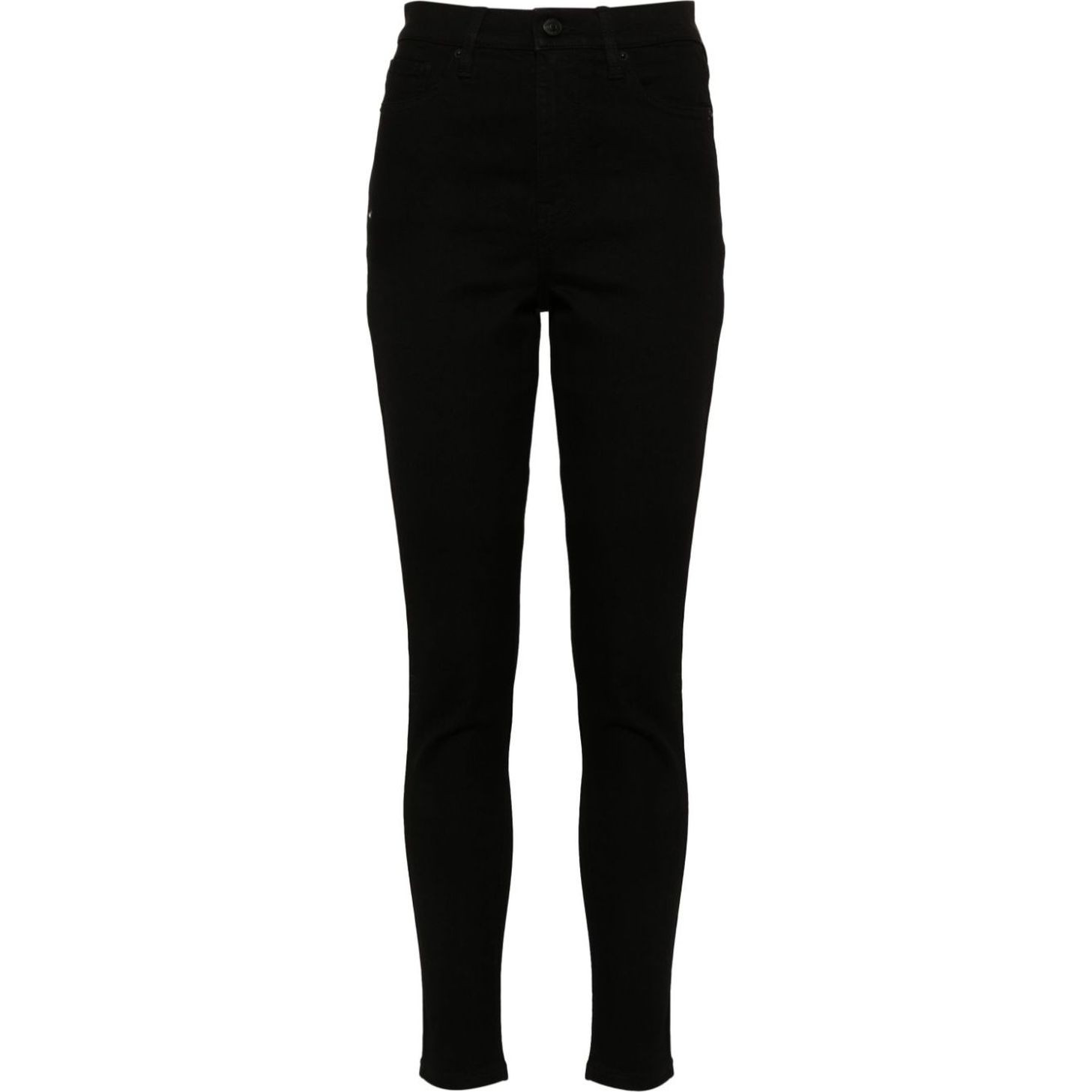 DKNY Aptempti džinsai moterims, Juoda, High rise skinny