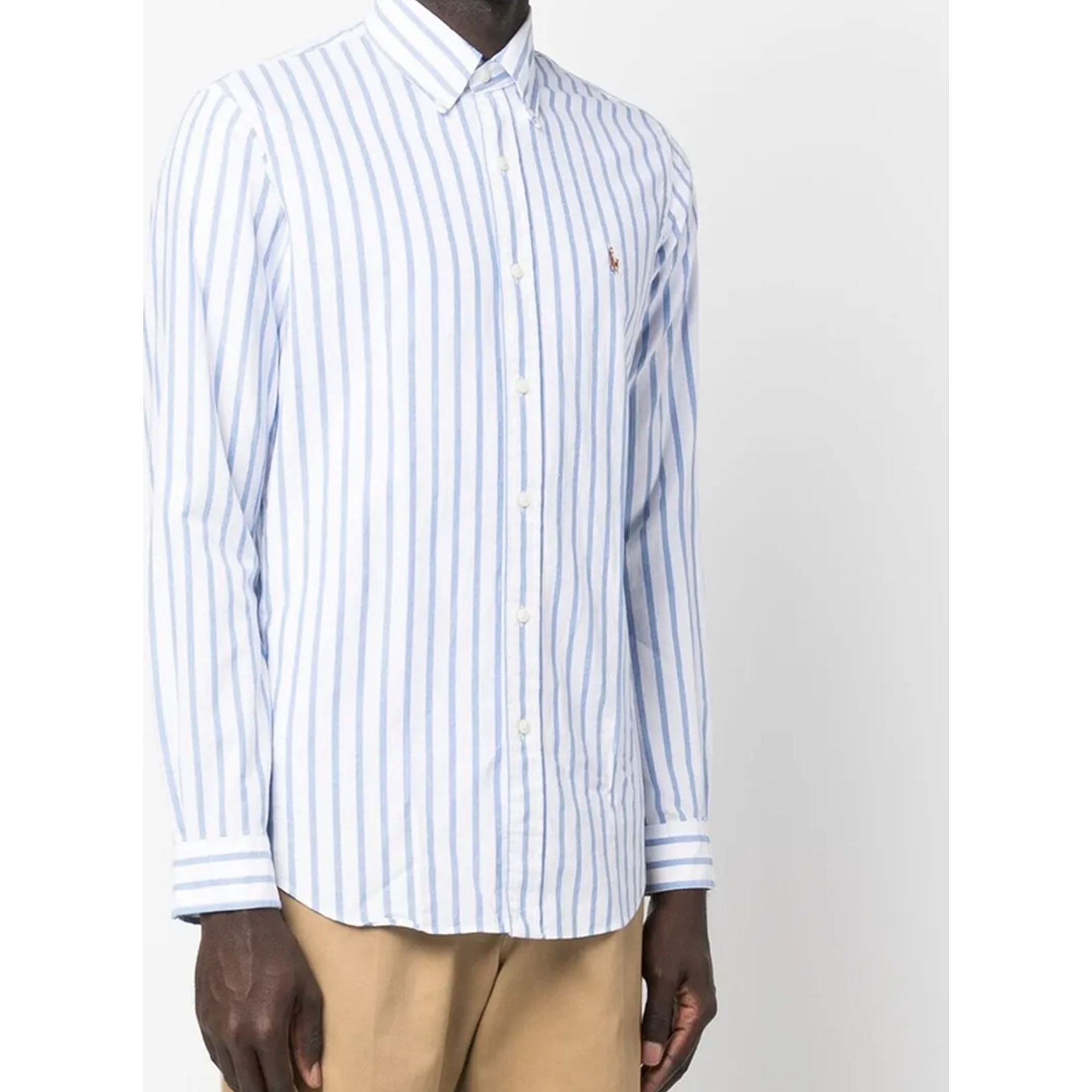 POLO RALPH LAUREN Marškiniai ilgomis rankovėmis vyrams, Mėlyna, Long sleeve-sport shirt 2