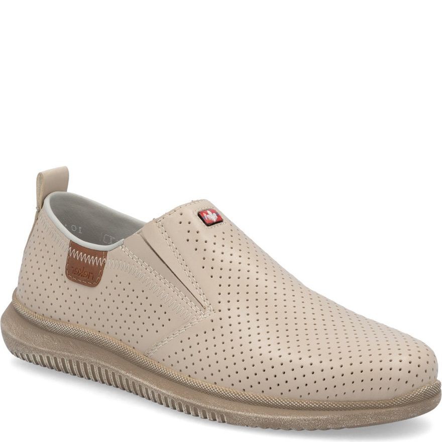 RIEKER Loaferiai vyrams, Smėlio, Slipper 1