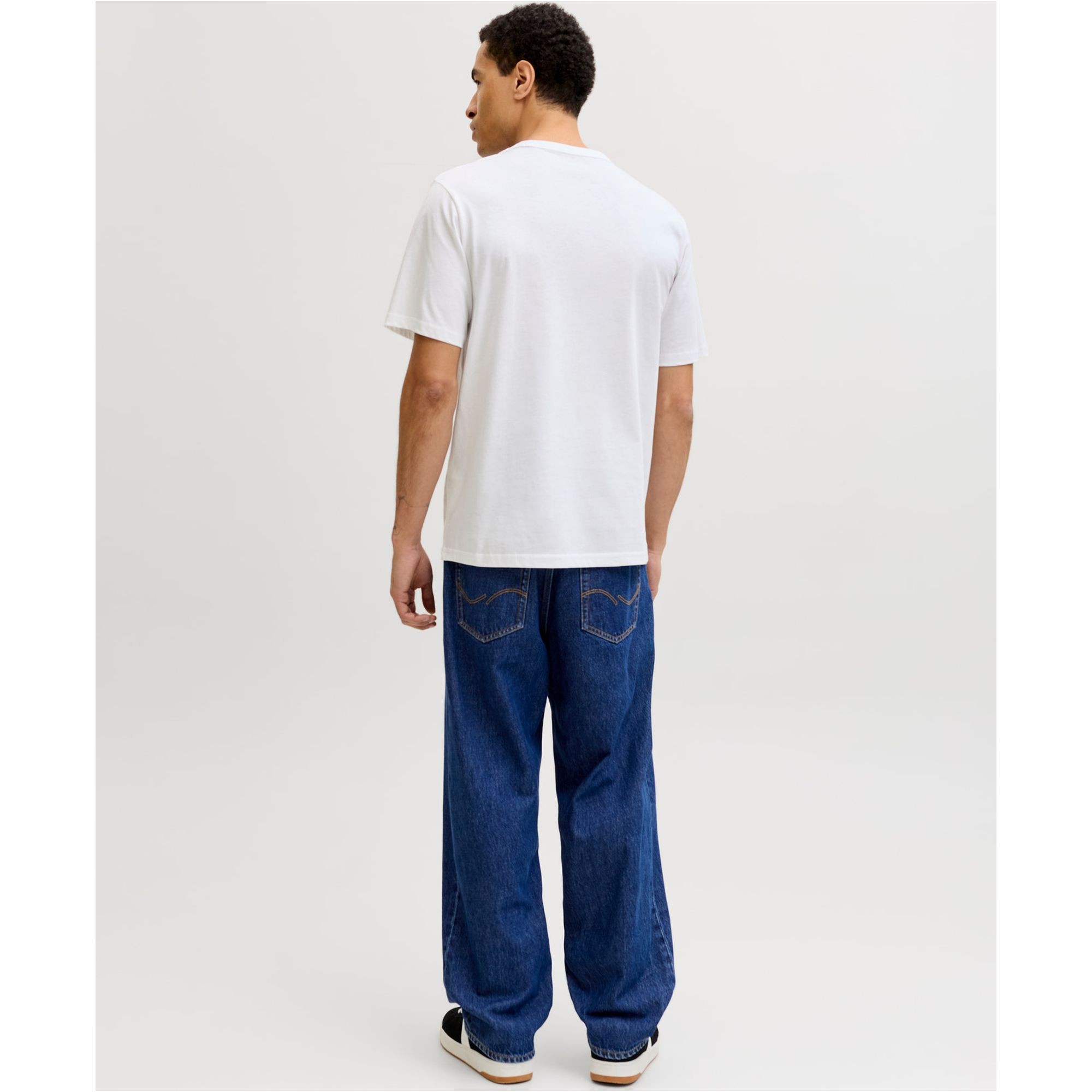 JACK & JONES Marškinėliai vyrams, Balta, College logo ss 2