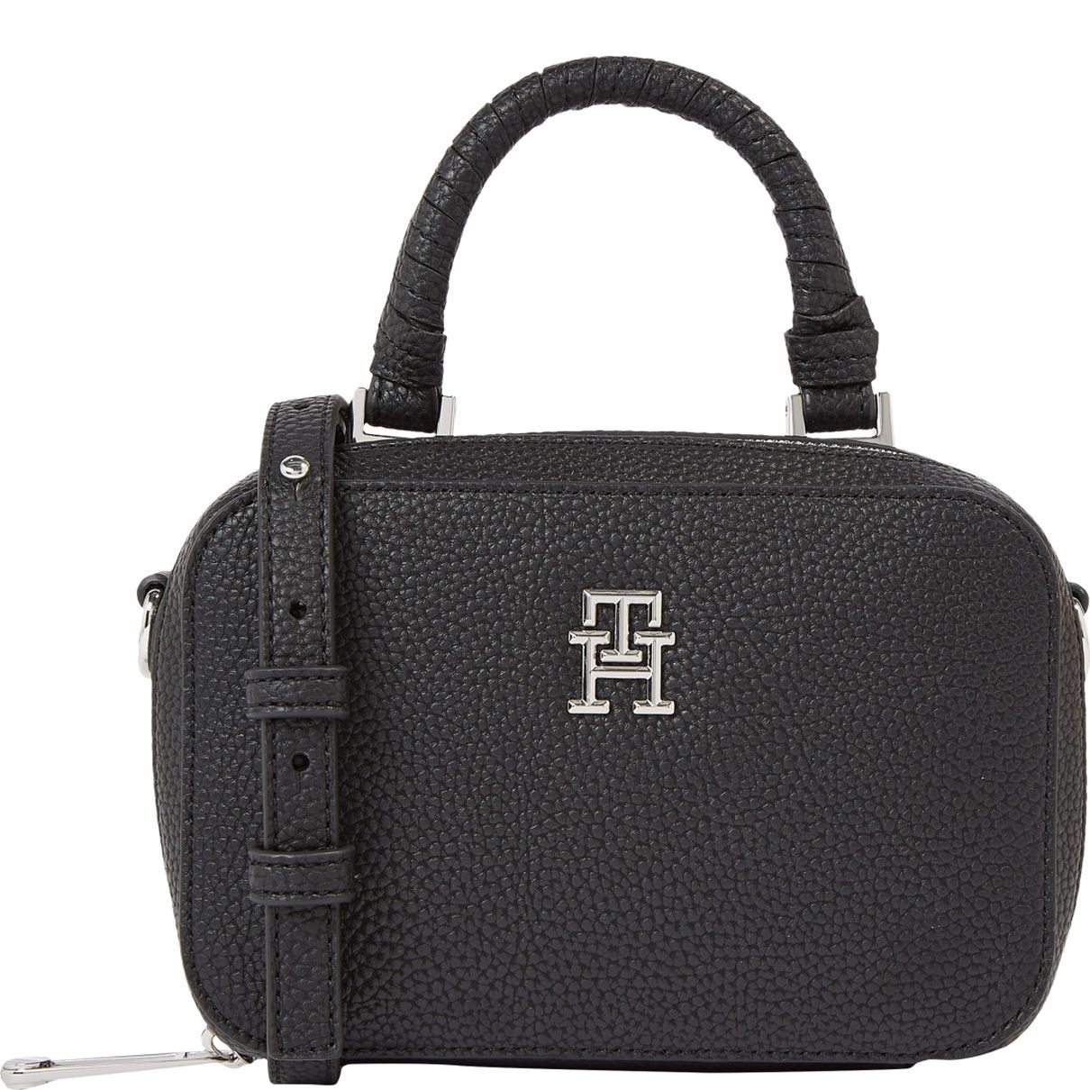 TOMMY HILFIGER Rankinė per petį moterims, Juoda, Emblem trunk crossbody 1