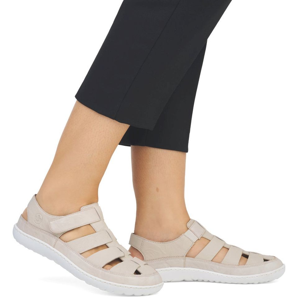 RIEKER Basutės moterims, Smėlio, SANDALS 2