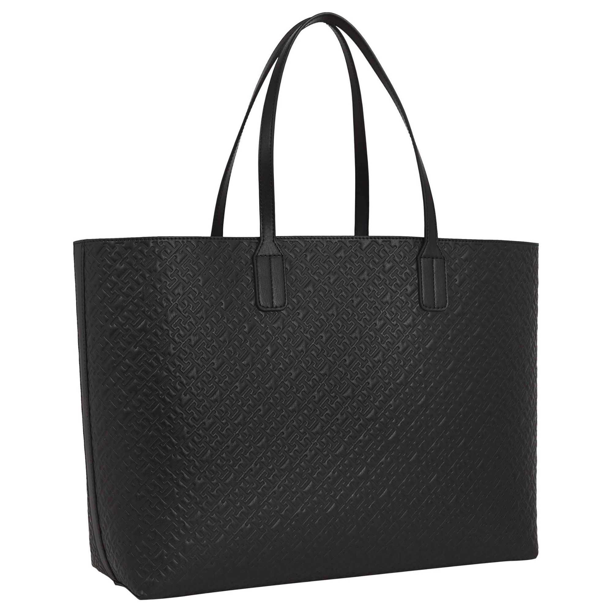 TOMMY HILFIGER Pirkinių krepšys moterims, Juoda, TH icon tote mono 2