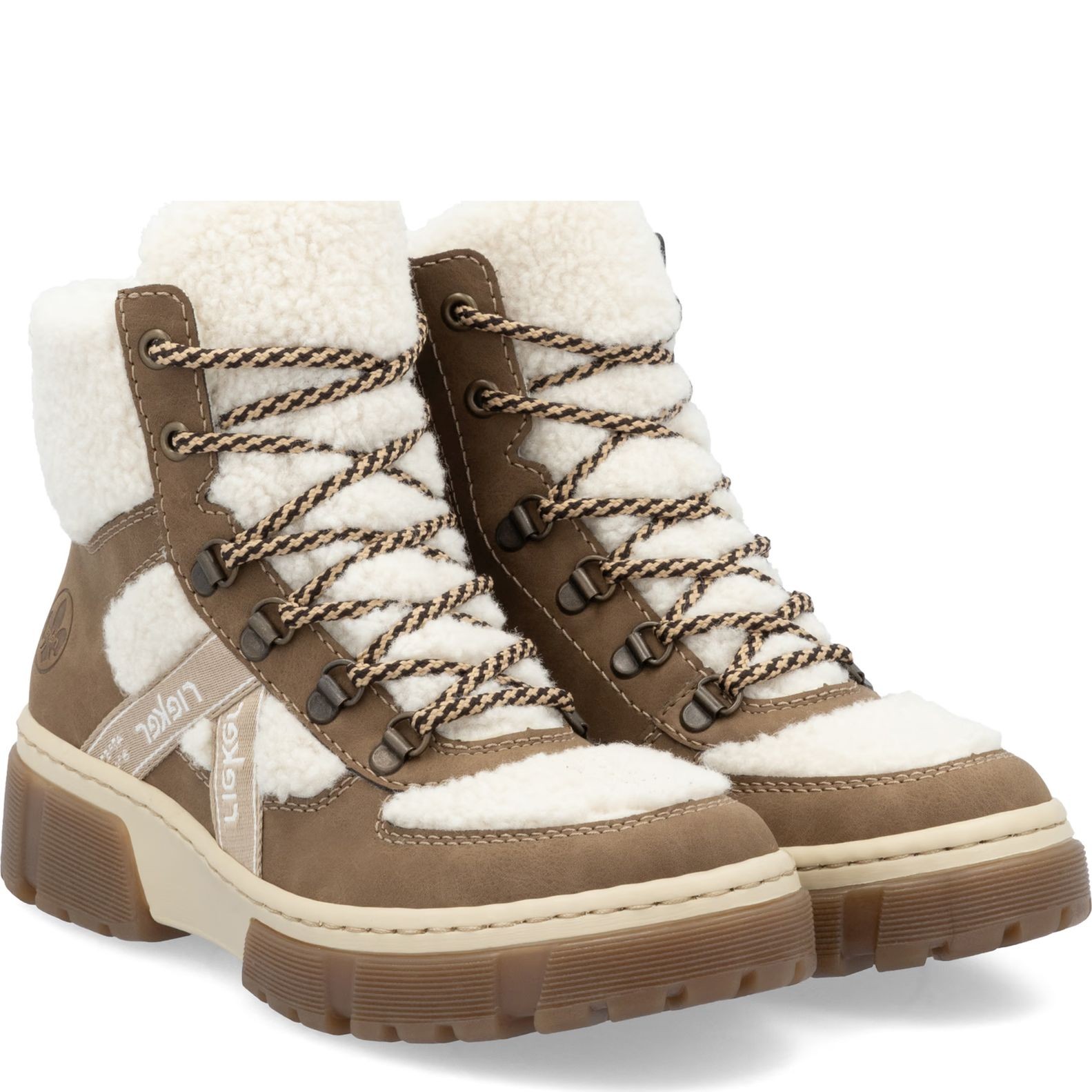 RIEKER Aulinukai moterims, Smėlio, Ladies mid height boots 1