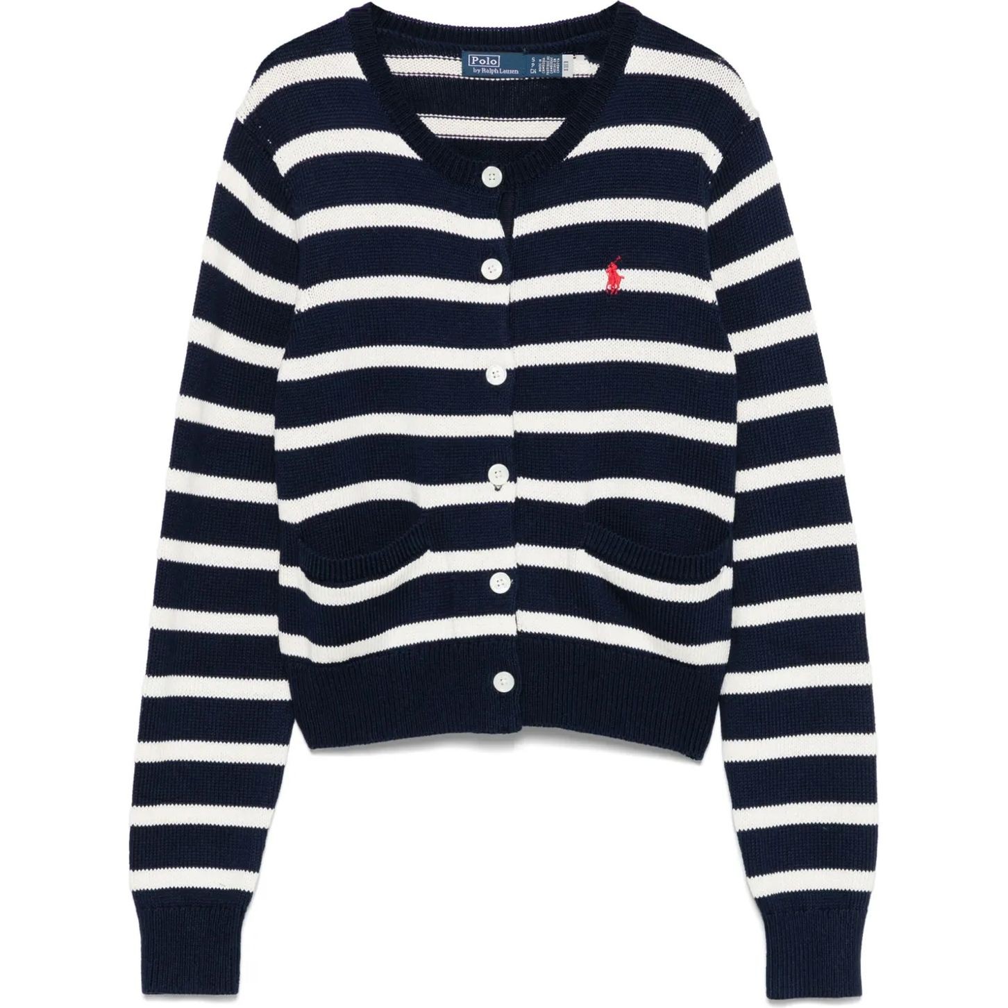 POLO RALPH LAUREN Kardiganas moterims, Mėlyna, Long sleeve-cardigan