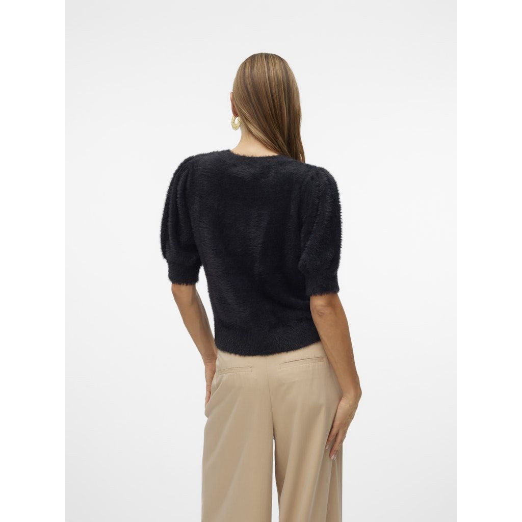 VERO MODA Megzta palaidinė moterims, Juoda, Alina o-neck pullover boo 3