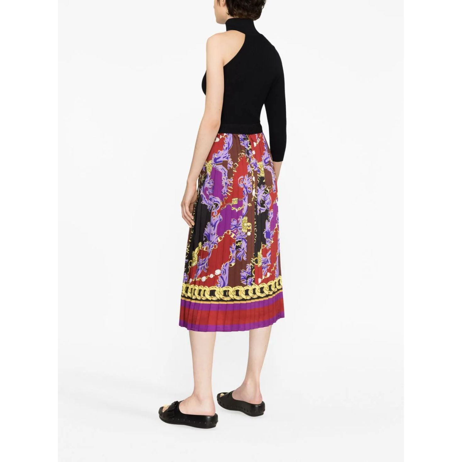 VERSACE JEANS CUTURE Midi sijonas moterims, purple, Midi skirt 4