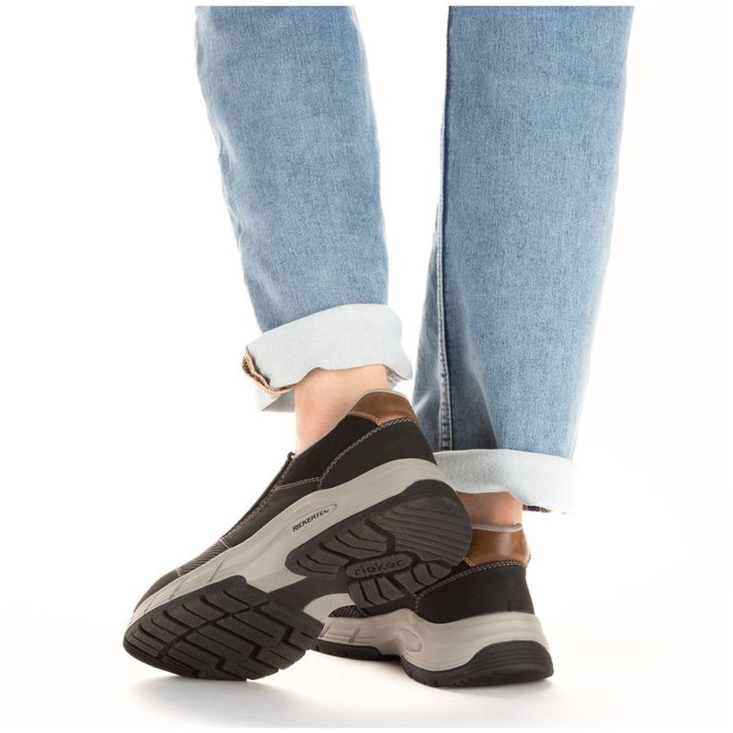 RIEKER Laisvalaikio bateliai vyrams, Juoda, LEISURE 6