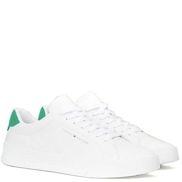TOMMY HILFIGER Laisvalaikio bateliai vyrams, Balta, Court leisure 1