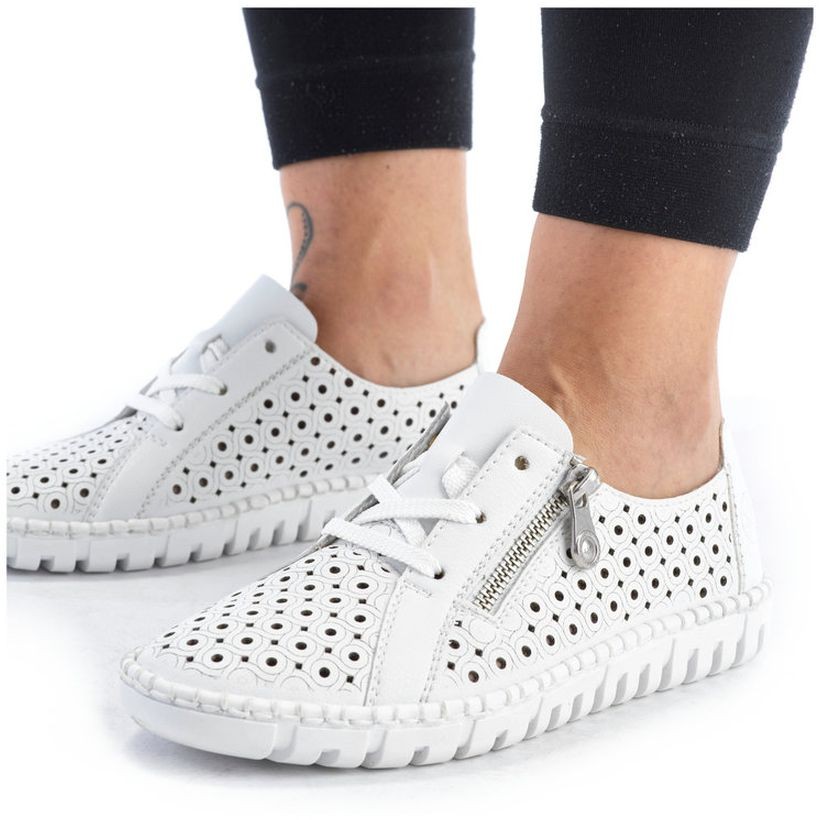 RIEKER Laisvalaikio bateliai moterims, Balta, LEISURE 4