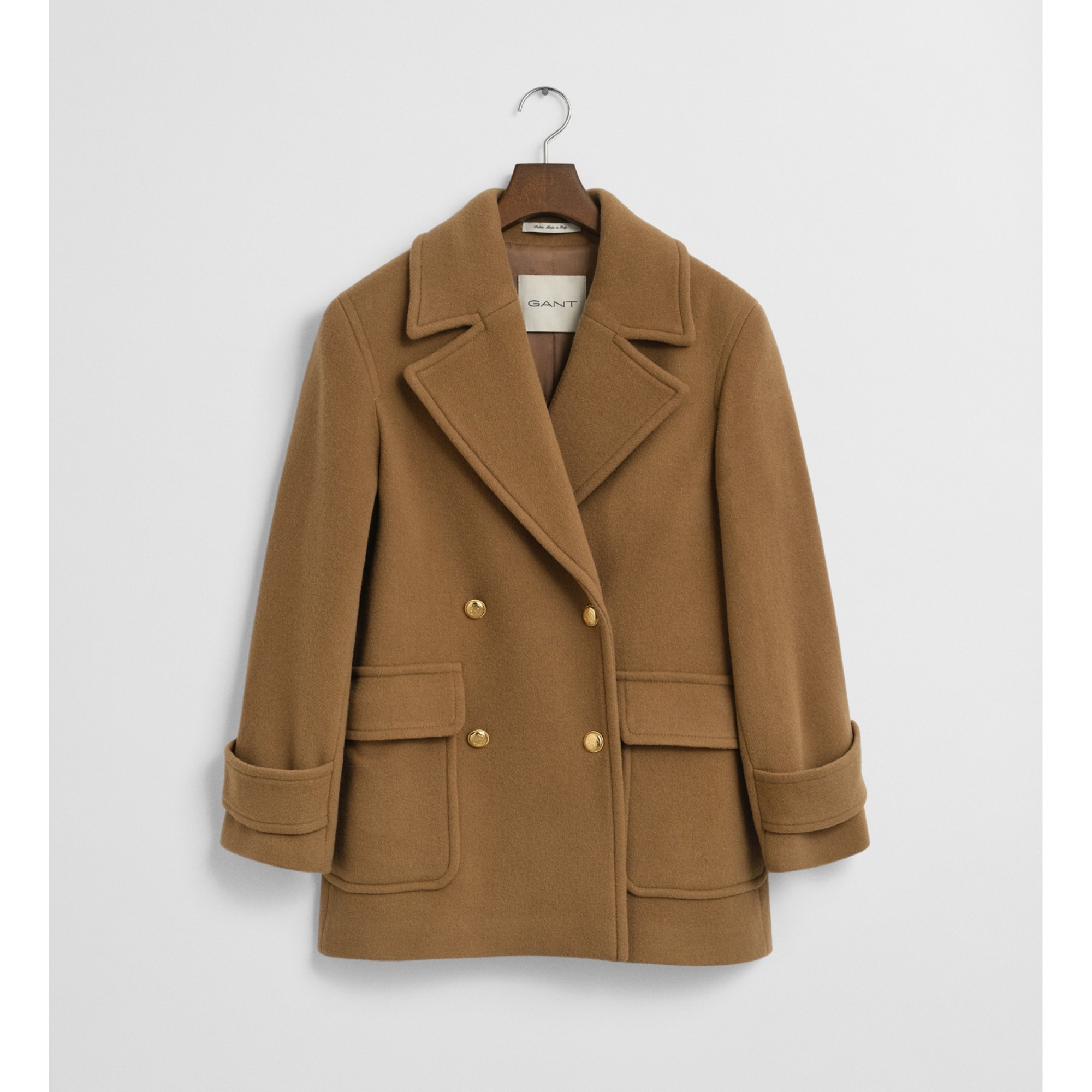 GANT Paltas moterims, Ruda, wool mid length peacoat