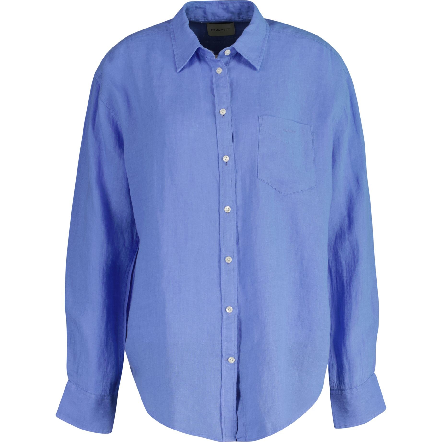 GANT Marškiniai ilgomis rankovėmis moterims, Mėlyna, Rel linen shirt 1