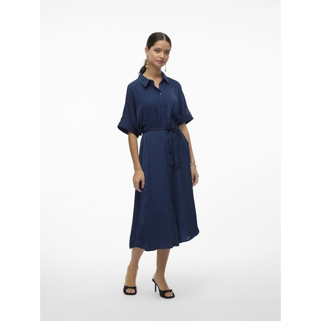 VERO MODA Midi suknelė moterims, Mėlyna, VMKATRINE S/S CALF 3
