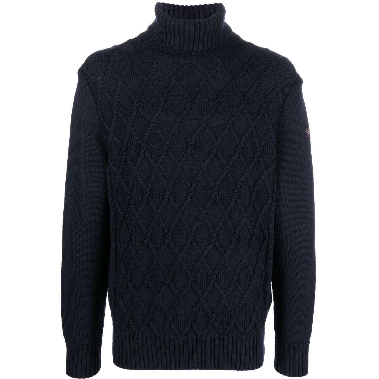 PAULNSHARK Megztinis vyrams, Mėlyna, Woollen turtleneck sweater