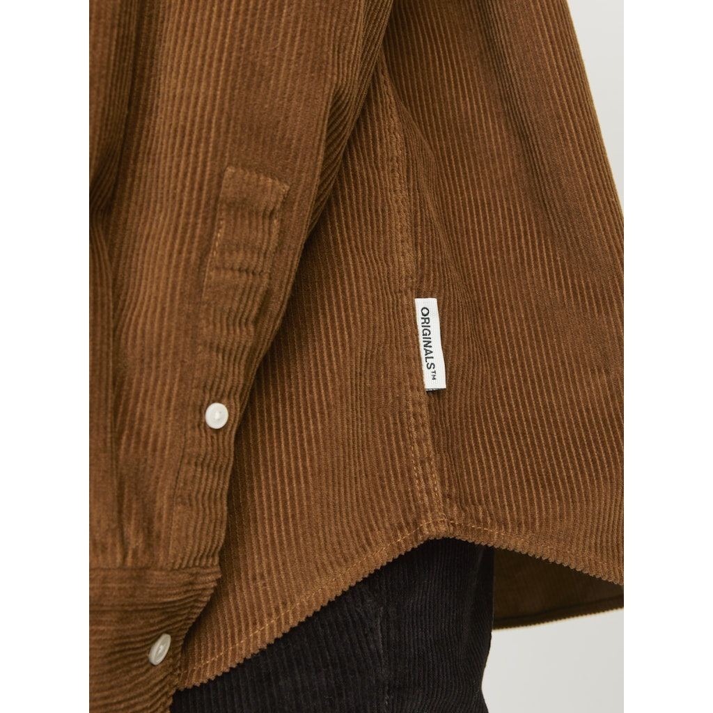 JACK & JONES Lengva striukė vyrams, Ruda, Blicher cord shirt 5