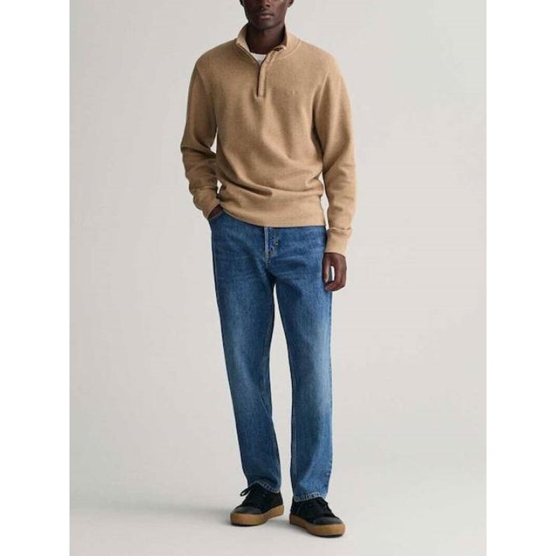 GANT Megztinis vyrams, Balta, SHIELD HALF ZIP 4