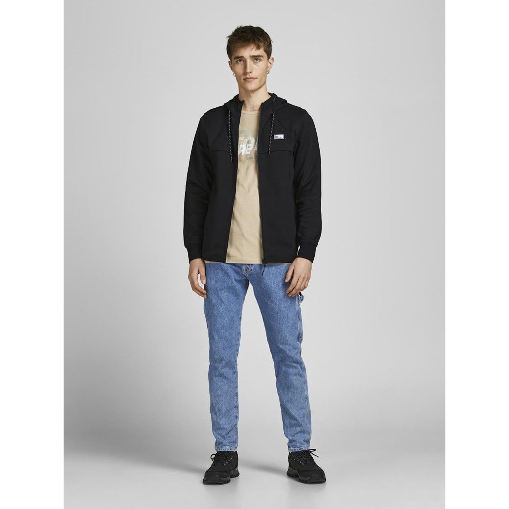 JACK & JONES Džemperis vyrams, Juoda, JCOAIR SWEAT ZIP HOO 7