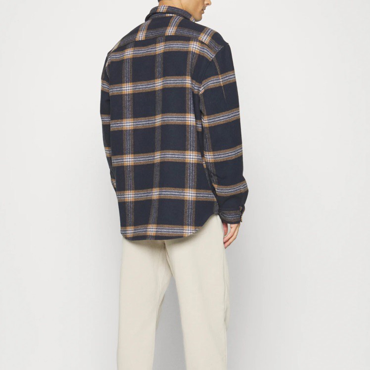 TOMMY HILFIGER Marškiniai ilgomis rankovėmis vyrams, Mėlyna, Brushed check overshirt 3