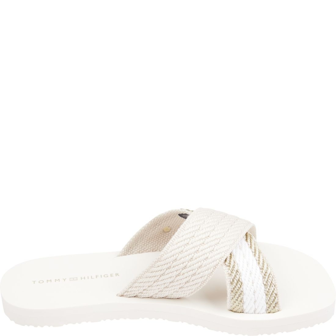 TOMMY HILFIGER Šlepetės moterims, Smėlio, Fresh webbing sandal 3