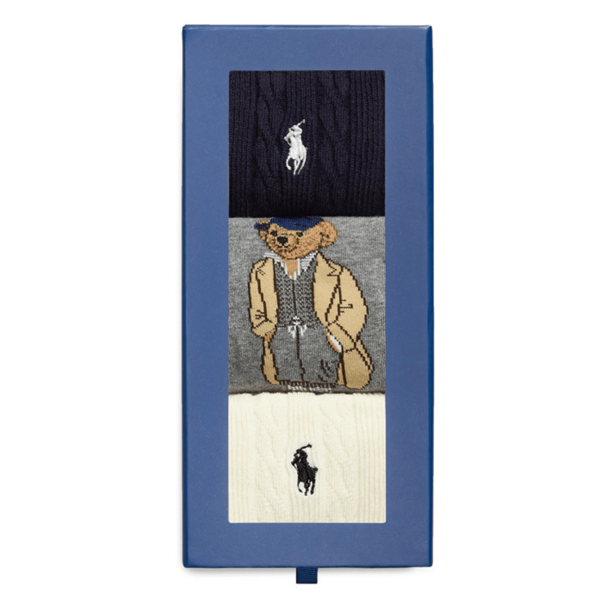 POLO RALPH LAUREN Kojinės moterims, Marga, Bear crew sock 3 pack 3