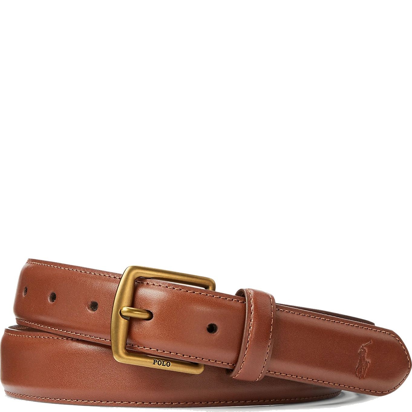 POLO RALPH LAUREN Diržas vyrams, Ruda, Smooth leather belt 1