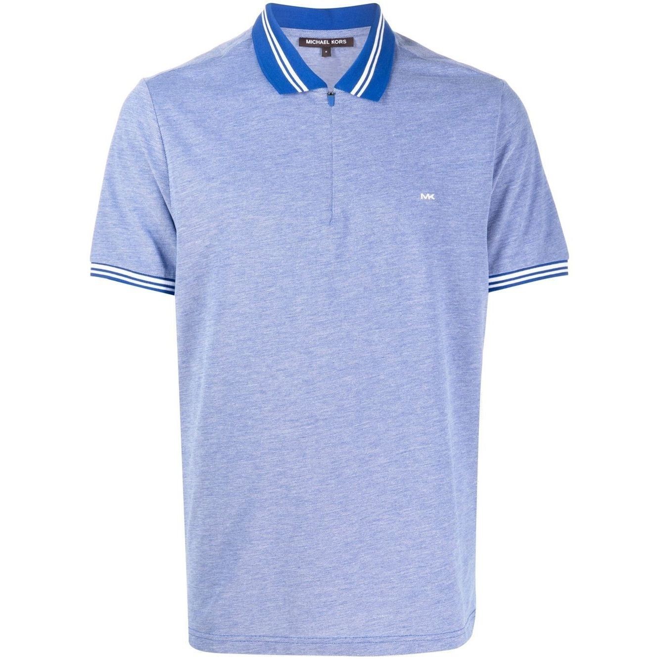 MICHAEL KORS Polo marškiniai trumpos rank. vyrams, Mėlyna, Birdseye zip polo 1