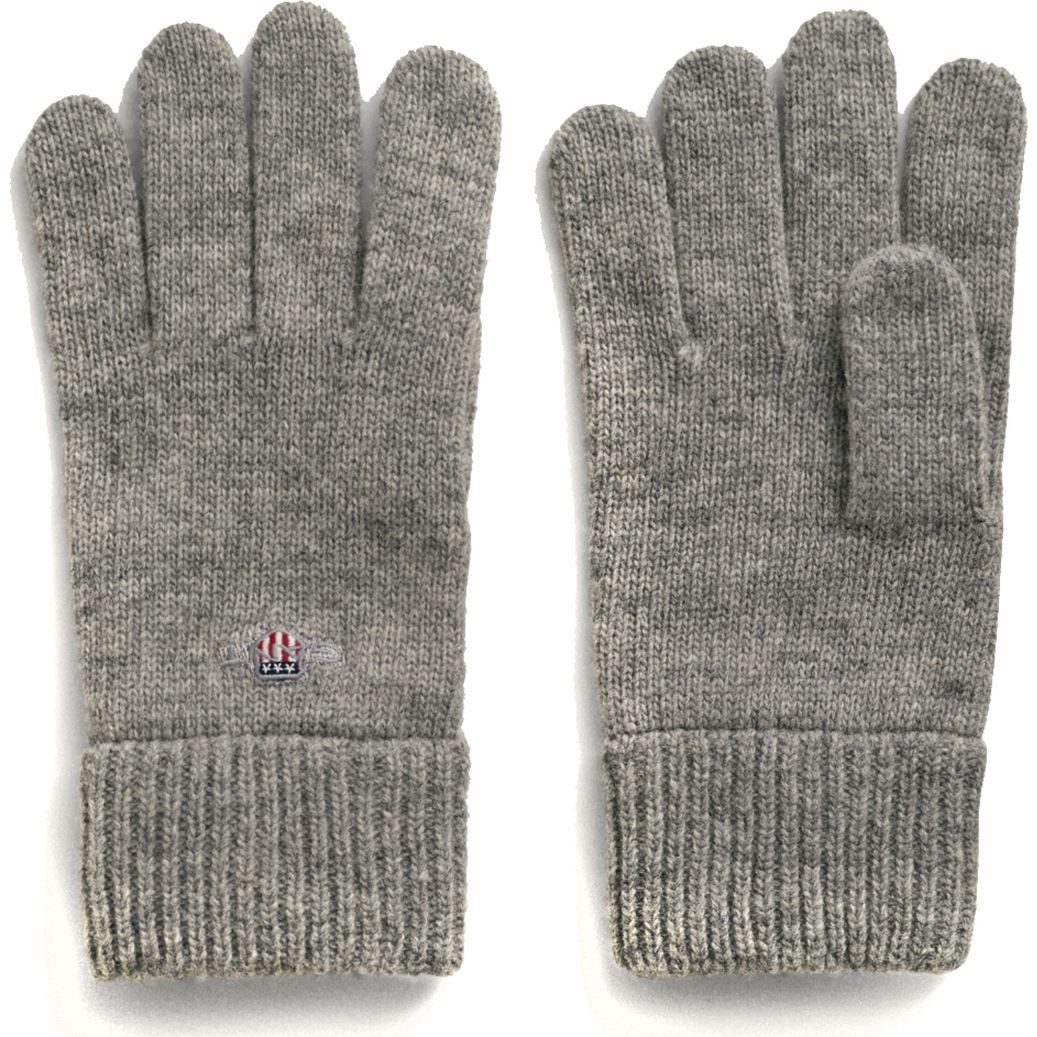 GANT Pirštuotos pirštinės vyrams, Pilka, Shield wool gloves