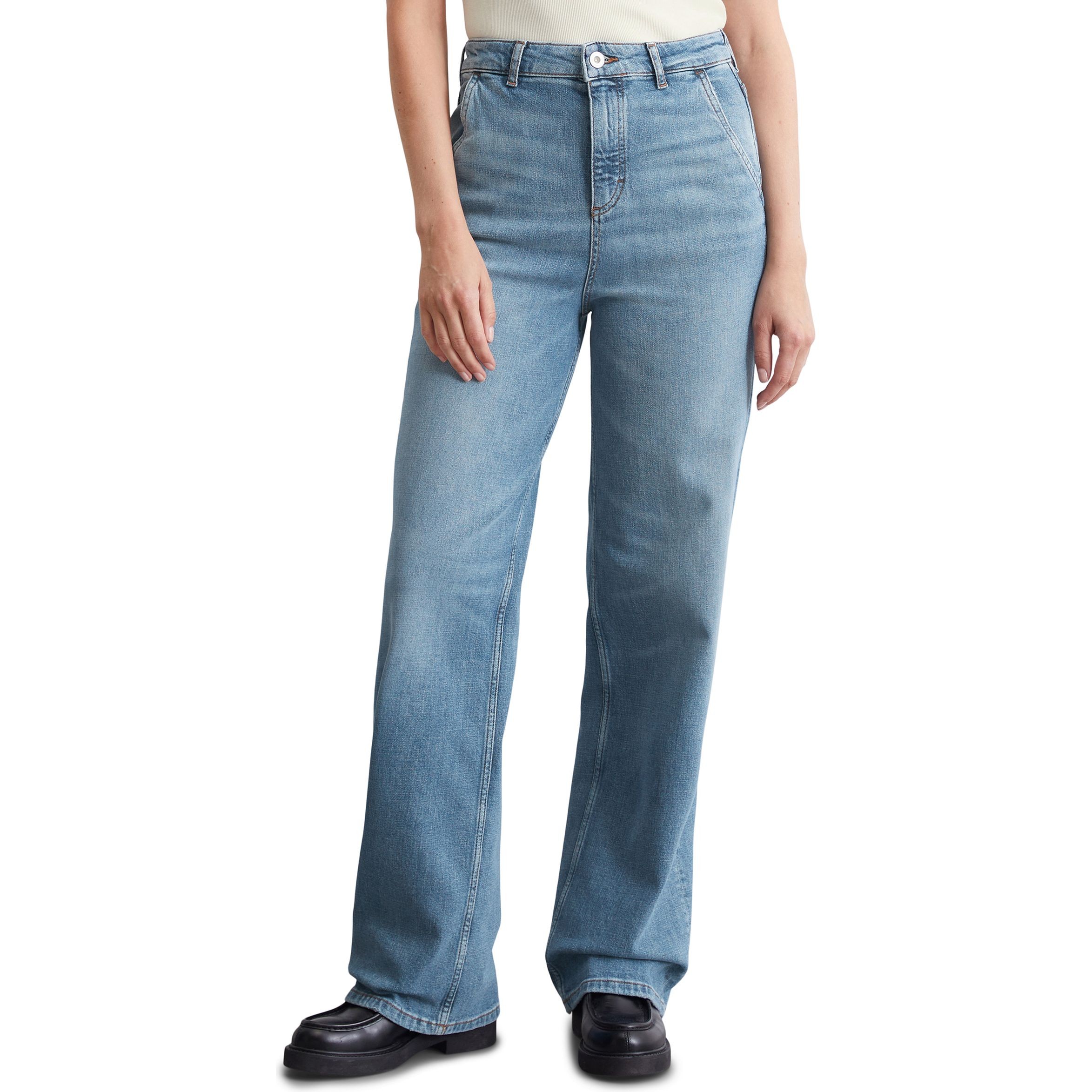 MARC O'POLO Platėjantys džinsai moterims, Mėlyna, Flared 408915612175 2