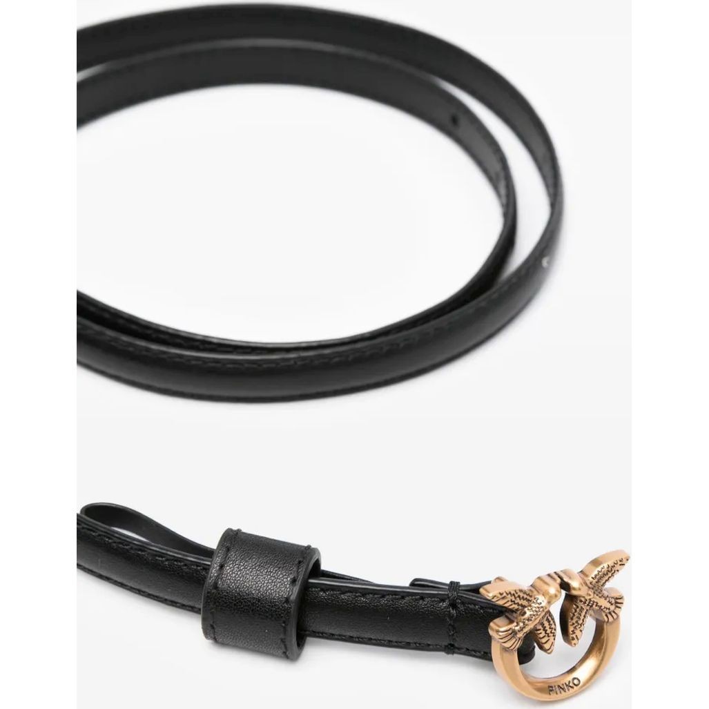 PINKO Diržas moterims, Juoda, Love berry belt 2