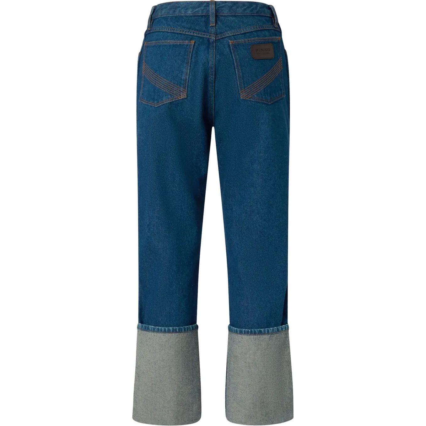 PINKO Tiesūs džinsai moterims, Mėlyna, Shaka straight trousers 2