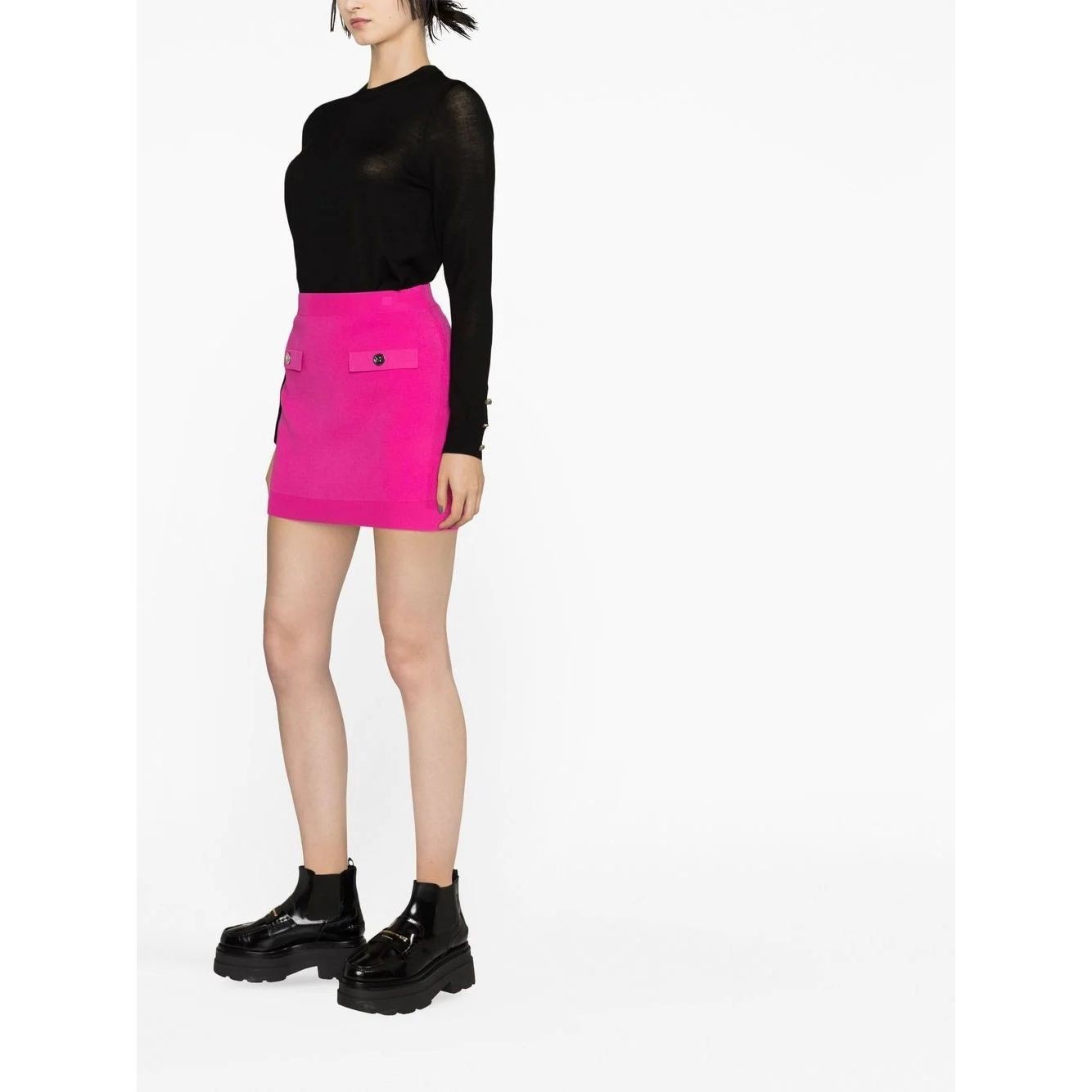 MICHAEL KORS Mini sijonas moterims, Rožinė, Eco mini skirt with pocket 3