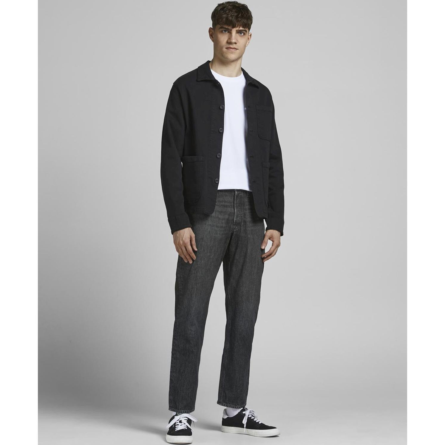 JACK & JONES Tiesūs džinsai vyrams, Juoda, Džinsai 3