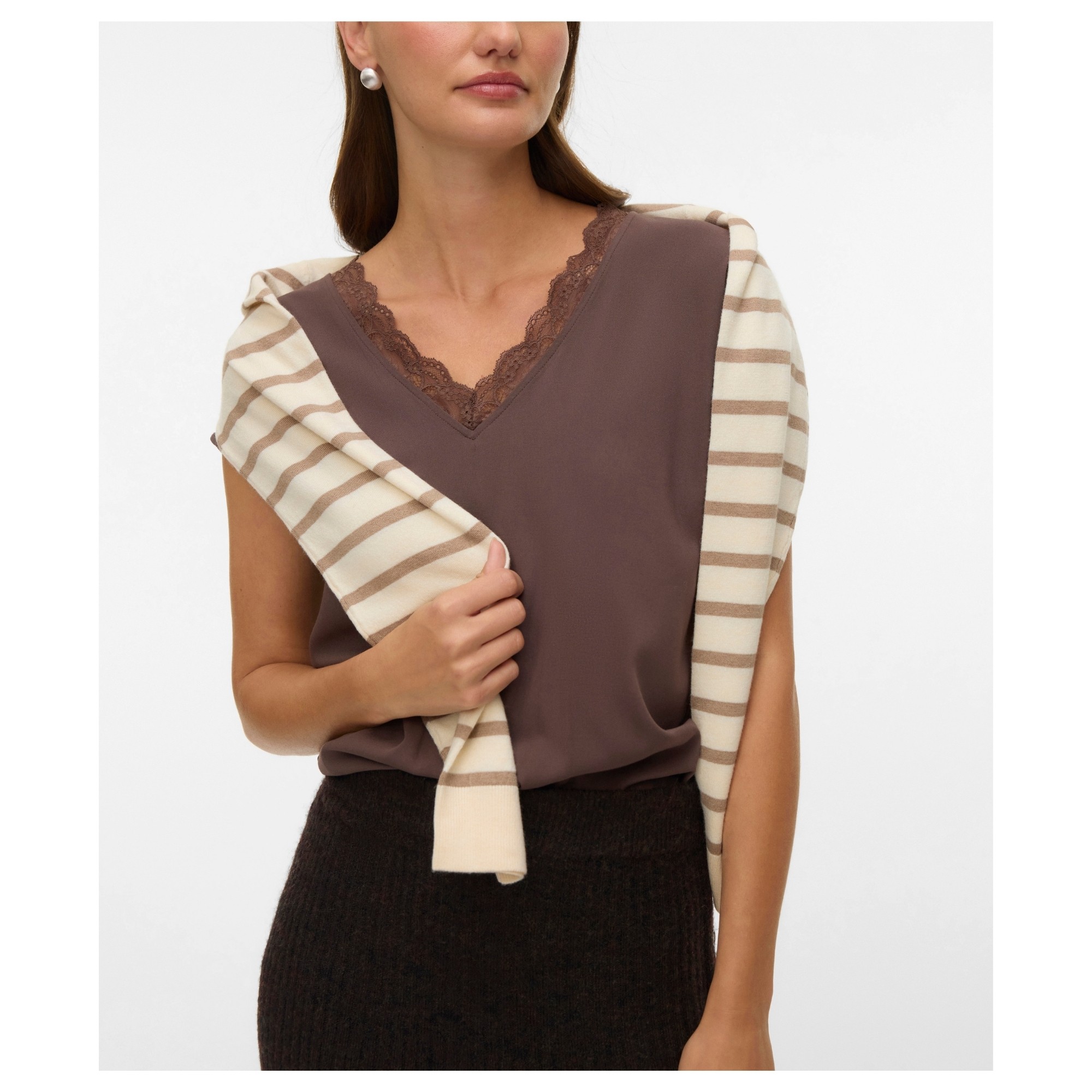 VERO MODA Palaidinės moterims, Ruda, Bella lace 2