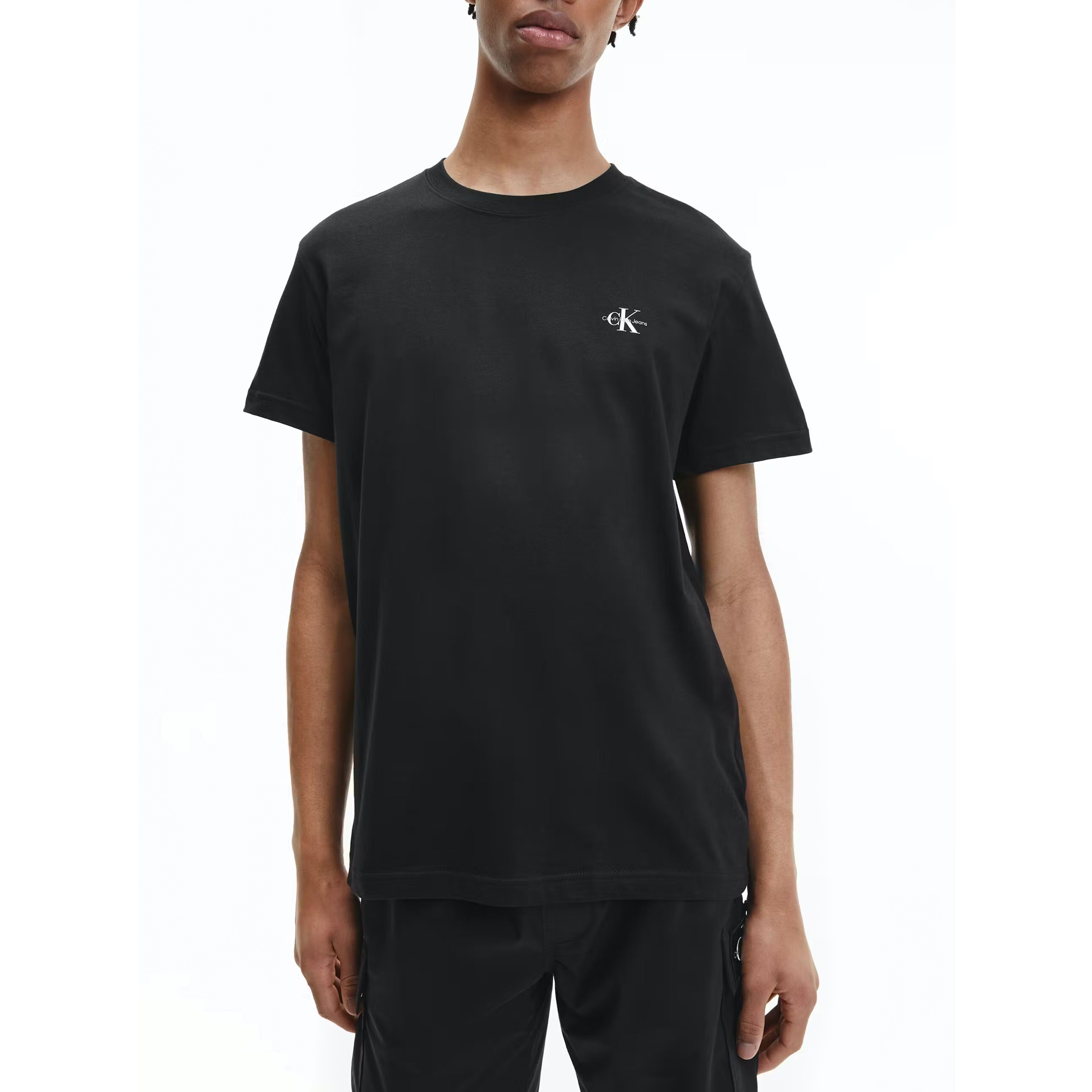 CALVIN KLEIN JEANS Marškinėliai trump. rankovėmis vyrams, Juoda, 2 pack monologo t-shirt 2