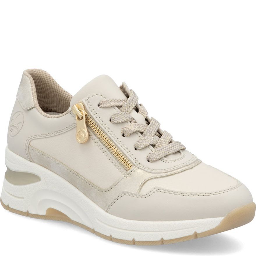 RIEKER Laisvalaikio bateliai moterims, Smėlio, LEISURE 1