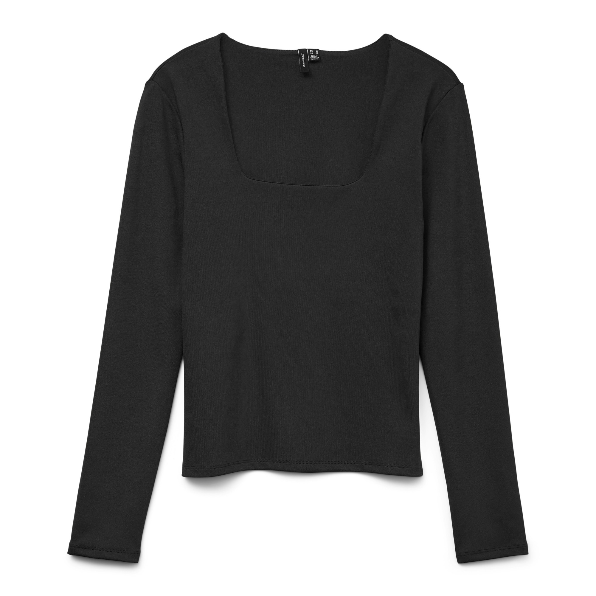 VERO MODA Marškinėliai ilgom. rankovėmis moterims, Juoda, Million  top