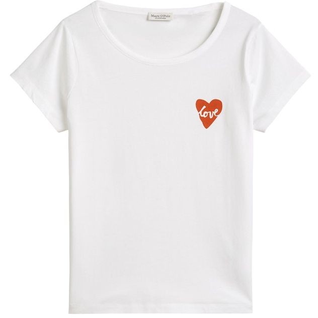 MARC O'POLO Marškinėliai trump. rankovėmis moterims, Balta, Tshirts sh M03206751431 1