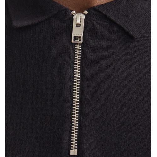 JACK & JONES Megztinis vyrams, Juoda, Emil knit polo half zip 2