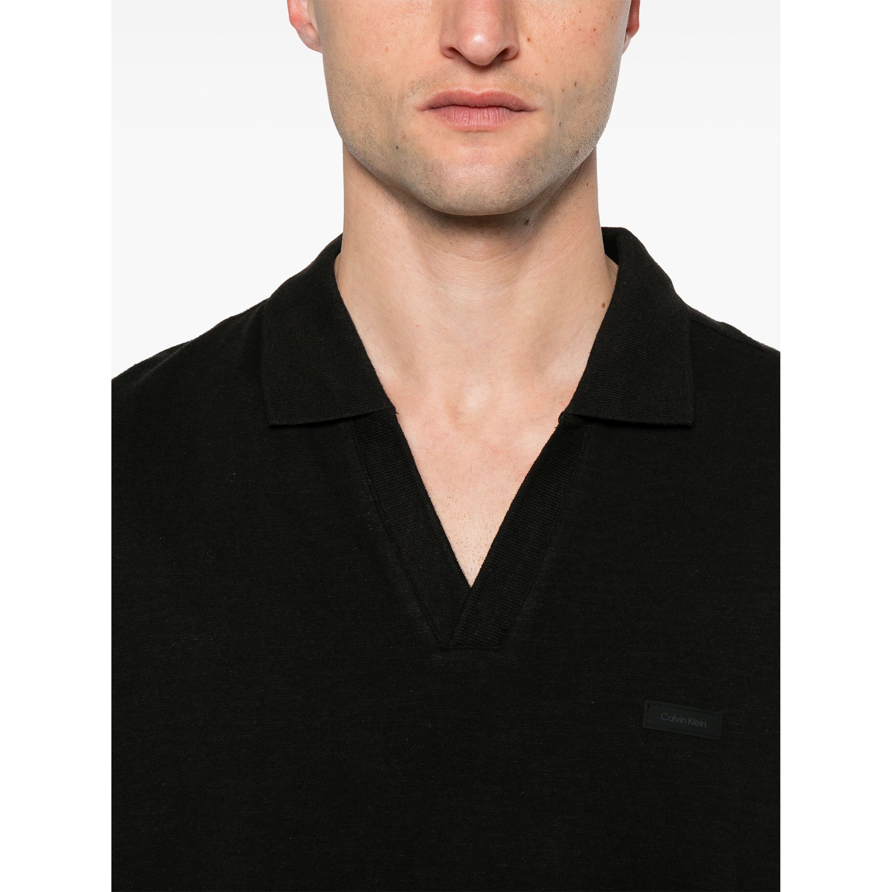 CALVIN KLEIN Polo marškiniai trumpos rank. vyrams, Juoda, S/s polo 4