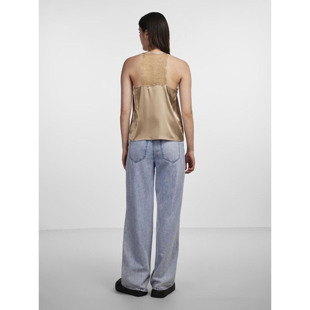 PIECES Palaidinės moterims, Smėlio, PCLUA SINGLET 3